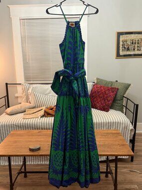 Farm Rio Cotton Maxi Dress - Pineapple Print